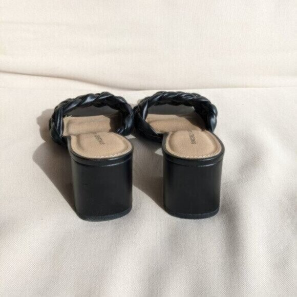 Sincerely Jules Twist Braided Square Toe Sandal Heel Size 7 Women - Picture 5 of 10